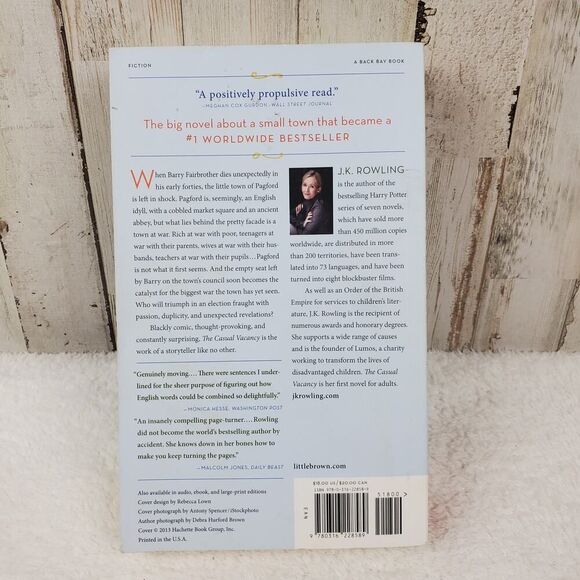 The Casual Vacancy by J.K. Rowling Soft Back Book - Picture 3 of 4